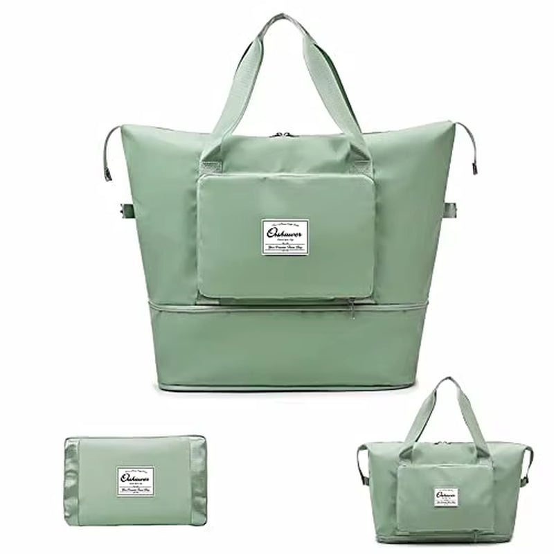 Large Capacity Foldable Travel Bag, Expandable Portable Carry on Bag, Dry and Wet Separation, Waterproof Sports Duffel Bags